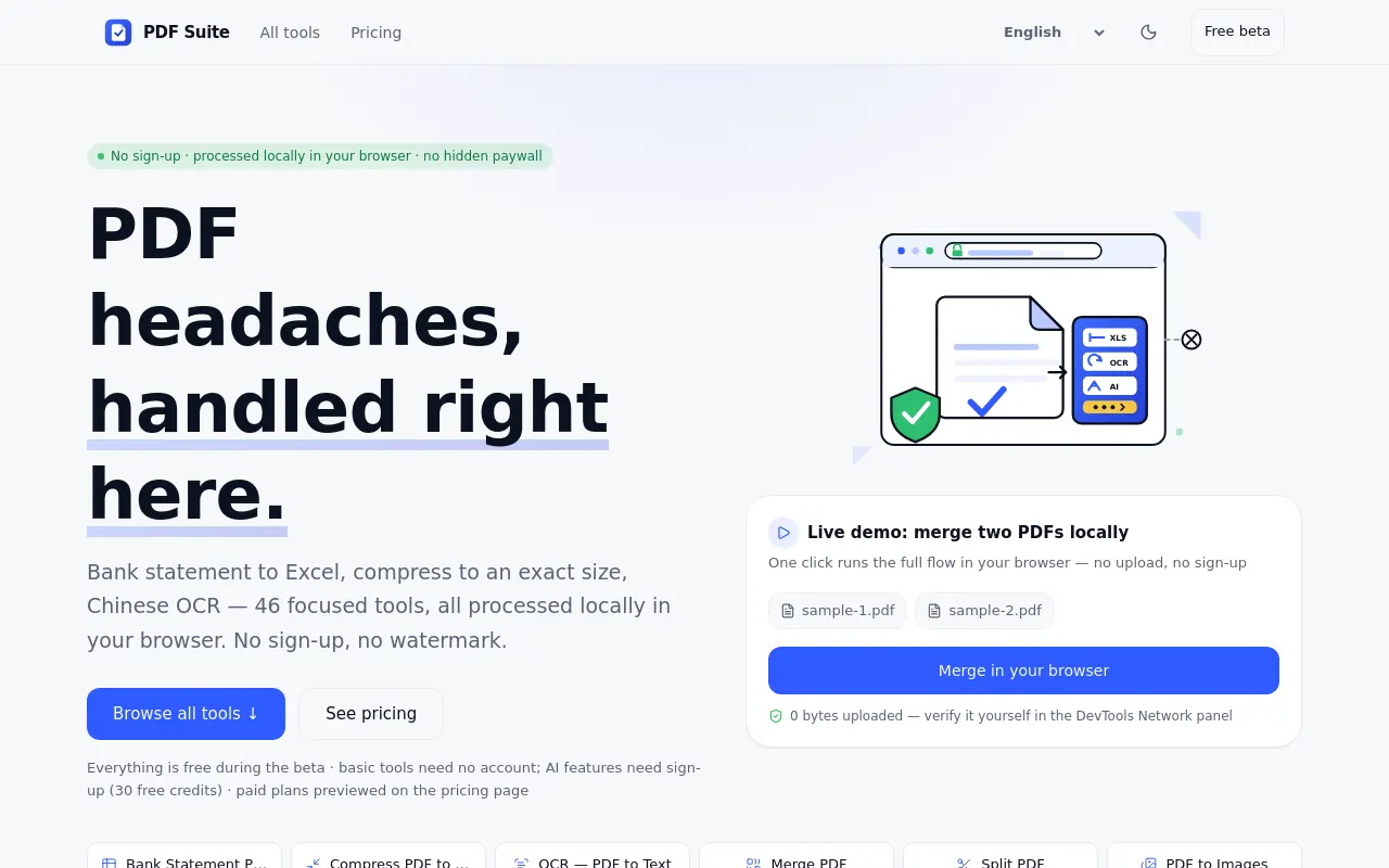 HonestPDF screenshot